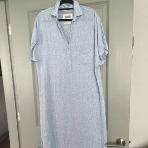 Grayson Artist Dress in light blue linen